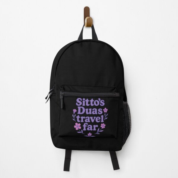 Item preview, Sitto’s Duas Travel Far ( dark purple ) – Islamic Floral Quote Design designed and sold by D-Islamic.