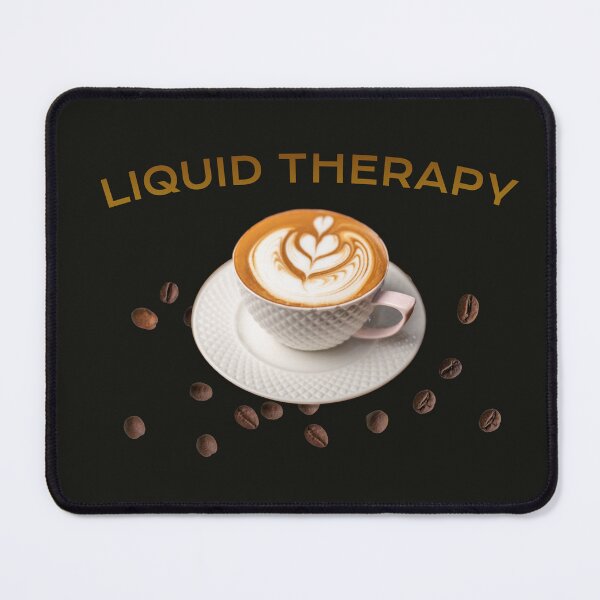 Item preview, Liquid Therapy Coffee Latte Art Aesthetic Funny Barista Quote designed and sold by CreativeArtistL.