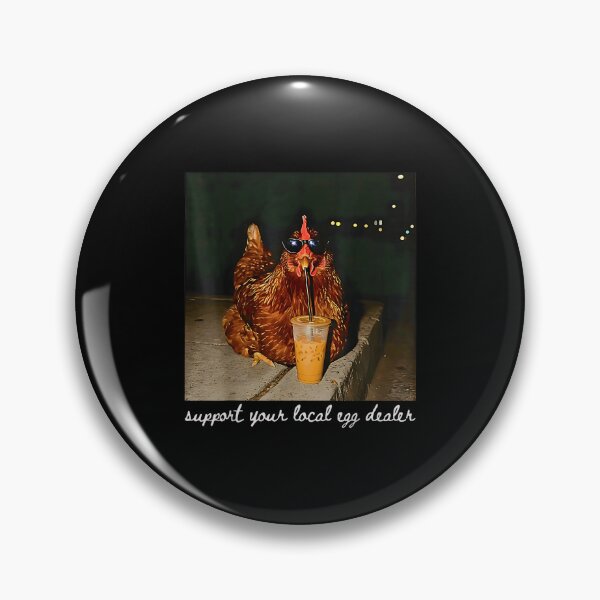 Item preview, Chicken Drinking Iced Coffee Support Your Local Egg Dealer  designed and sold by Rahamkshop.