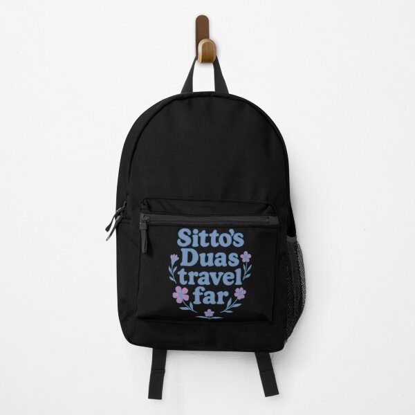 Item preview, Sitto’s Duas Travel Far ( blue ) – Islamic Floral Quote Design designed and sold by D-Islamic.