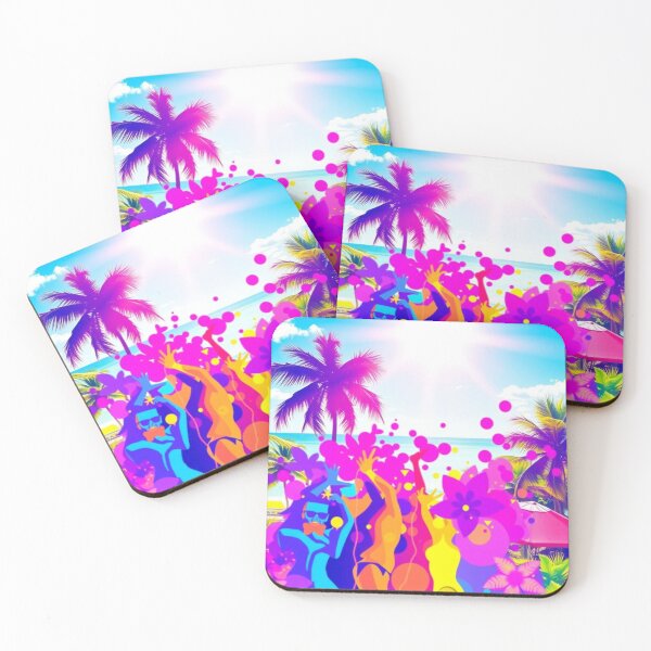 Item preview, Neon Tropical Beach Party Graphic designed and sold by ERODED SELF.