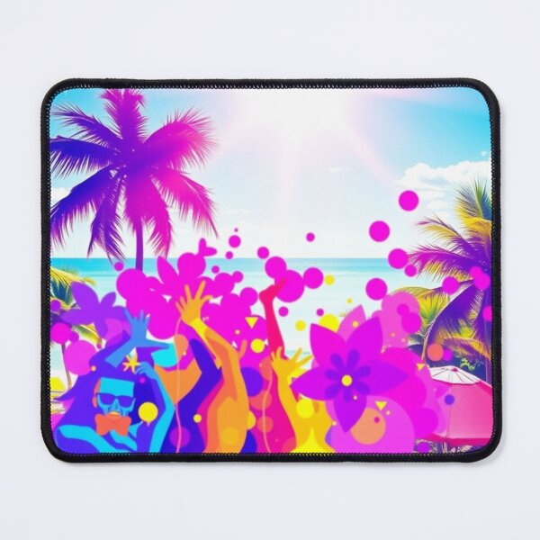 Item preview, Neon Tropical Beach Party Graphic designed and sold by ERODED SELF.