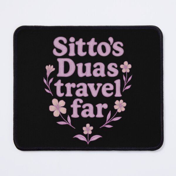 Item preview, Sitto’s Duas Travel Far ( dusty pink ) – Islamic Floral Quote Design designed and sold by D-Islamic.