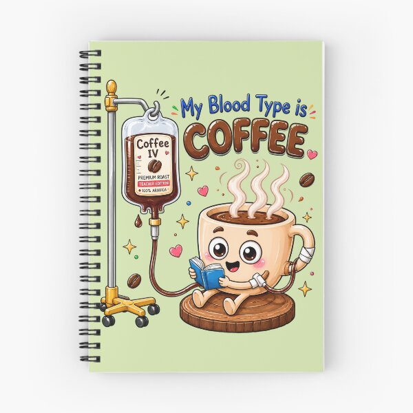 Item preview, My Blood Type Is Coffee – Cute Caffeine Lover Quote for Teachers designed and sold by Classroom Crew Studio.