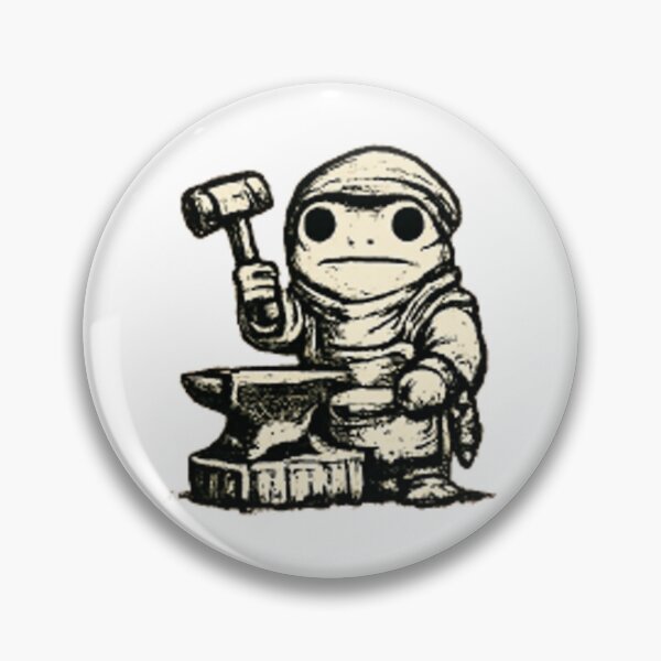 Item preview, Medieval Frog Blacksmith | Fantasy Frog Woodcut Illustration designed and sold by XXeRoXX.