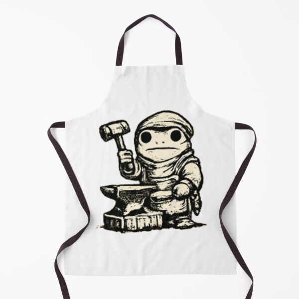 Item preview, Medieval Frog Blacksmith | Fantasy Frog Woodcut Illustration designed and sold by XXeRoXX.