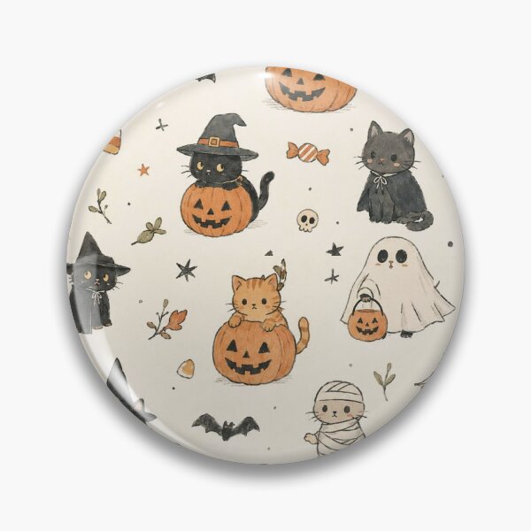 Aperçu de l'œuvre Chats mignons d'Halloween créée et vendue par GlitterVess.