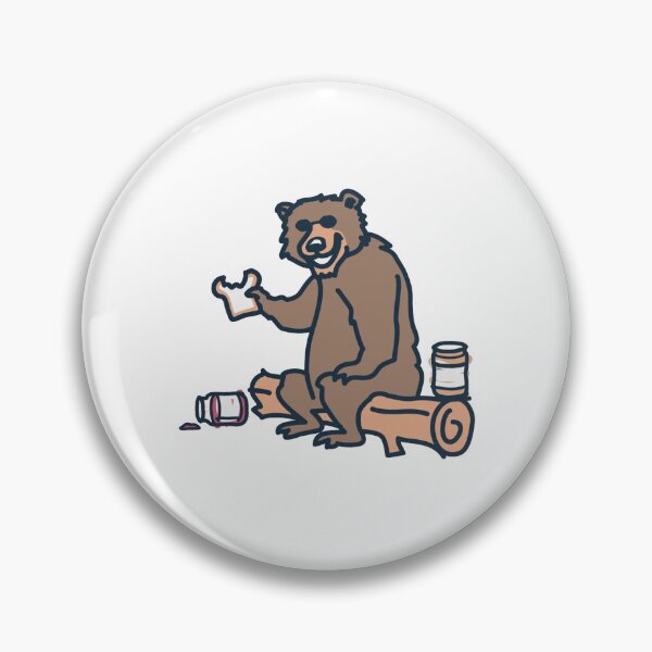 Item preview, Funny Camping Bear with Peanut Butter | Wilderness Humor  designed and sold by Gbriel3.