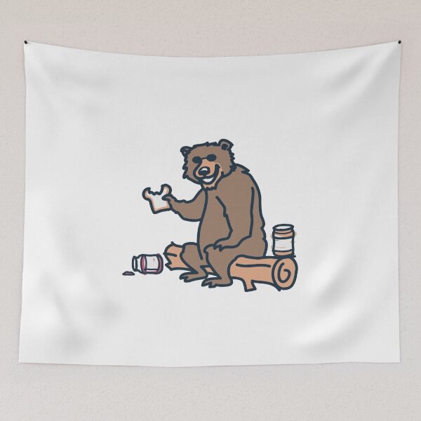 Item preview, Funny Camping Bear with Peanut Butter | Wilderness Humor  designed and sold by Gbriel3.