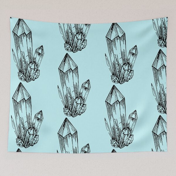 Item preview, Mystic Quartz Crystal Clauster | Minimal Black and White Illustration  designed and sold by Marianarcezar.
