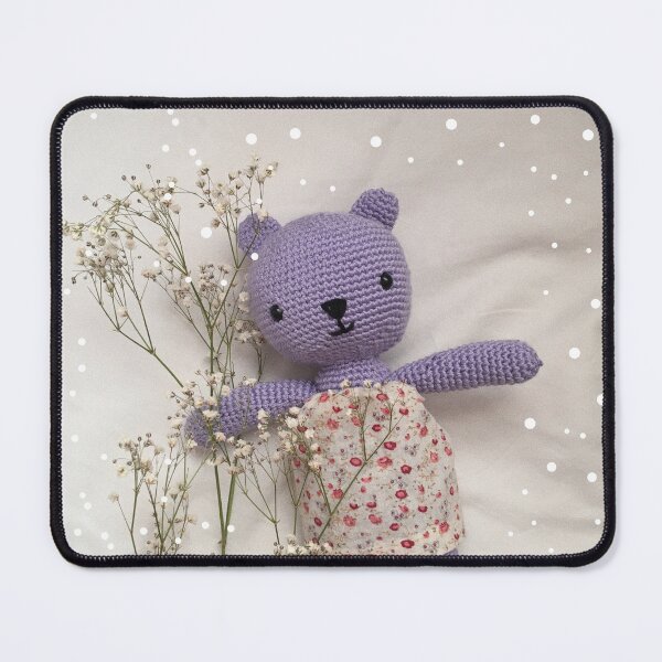 Item preview, Soft toy - Children's room decor - Purple teddy bear designed and sold by Dany-et-Dom.