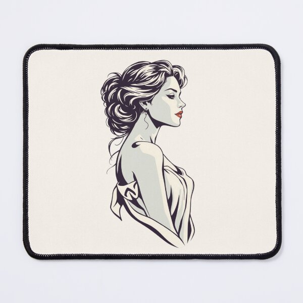 Item preview, Elegant Woman Profile Vector Portrait designed and sold by ERODED SELF.