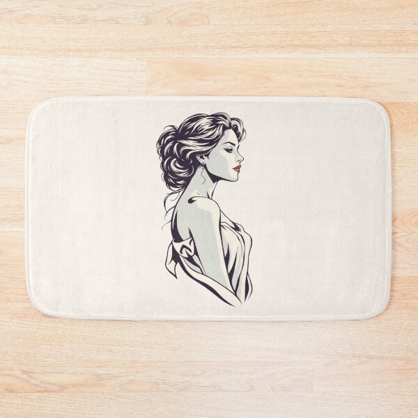 Item preview, Elegant Woman Profile Vector Portrait designed and sold by ERODED SELF.