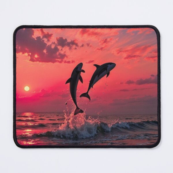 Item preview, Dolphins Jumping at Sunset designed and sold by NF Designs Studio DTF.