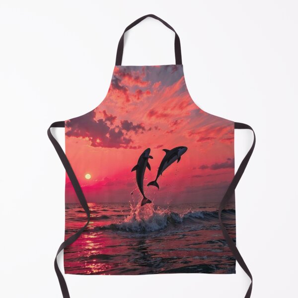 Item preview, Dolphins Jumping at Sunset designed and sold by NF Designs Studio DTF.
