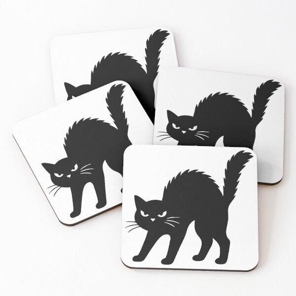 Item preview, Minimalist Angry Black Cat Silhouette T-Shirt Stickers designed and sold by Sunday.Supply.