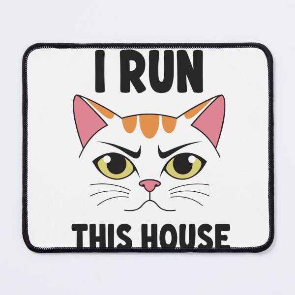 Item preview, I Run This House Cat T-Shirt | Funny Black Cat Graphic Tee | Sassy Cat Lover Gift Design designed and sold by Charonde.