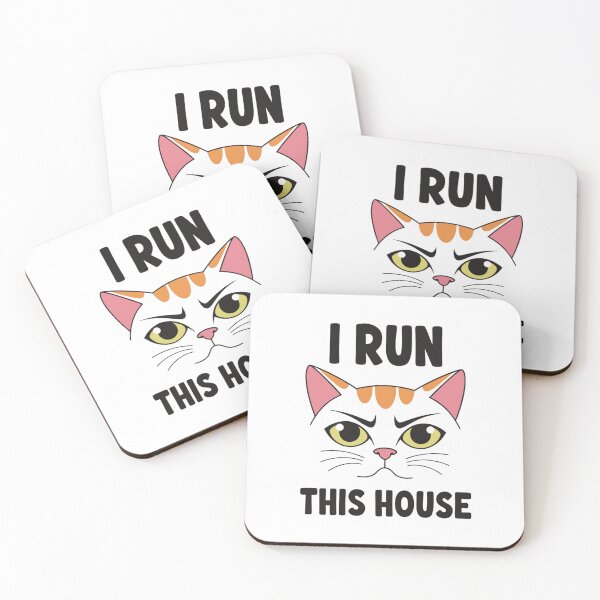 Item preview, I Run This House Cat T-Shirt | Funny Black Cat Graphic Tee | Sassy Cat Lover Gift Design designed and sold by Charonde.