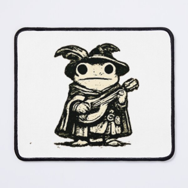 Item preview, Medieval Frog Bard | Fantasy Frog Woodcut Illustration designed and sold by XXeRoXX.