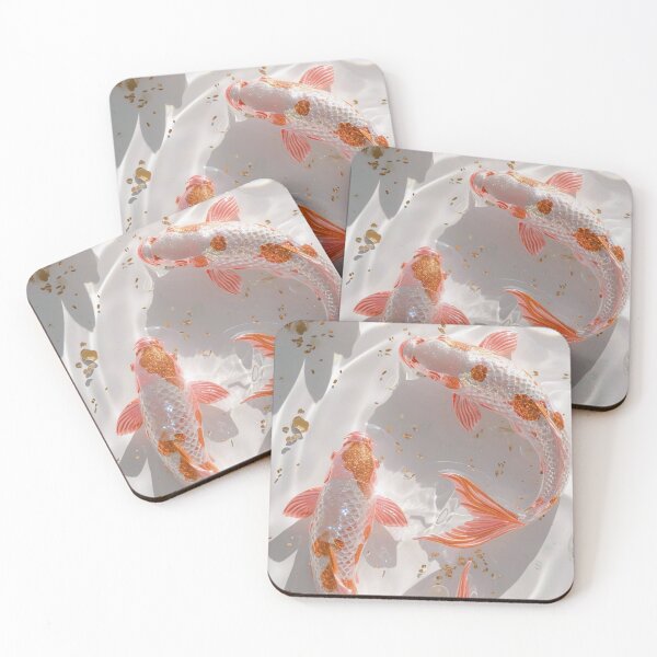 Item preview, Pink and Gold Japanese Koi Fish designed and sold by NF Designs Studio DTF.