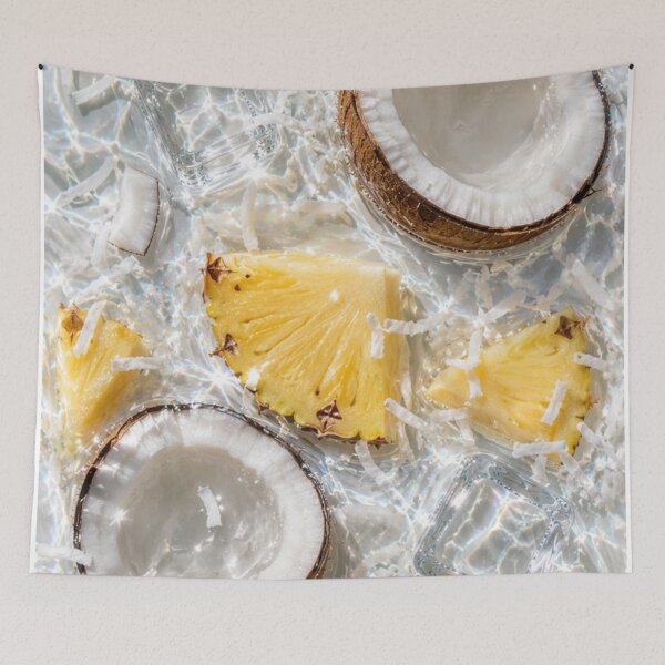 Item preview, Coconut and Pineapple Tropical Summer designed and sold by NF Designs Studio DTF.