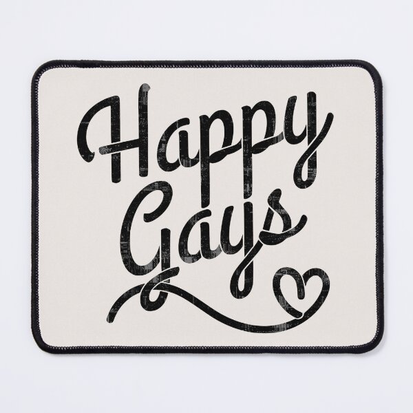 Item preview, Cute Happy Gays Cursive Script Art Heart Black designed and sold by TackyTime.