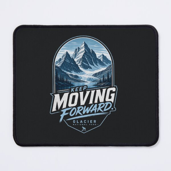 Item preview, Glacier National Park – Keep Moving Forward – Sharp Peak Modern Art – Montana Travel designed and sold by bobscraze.