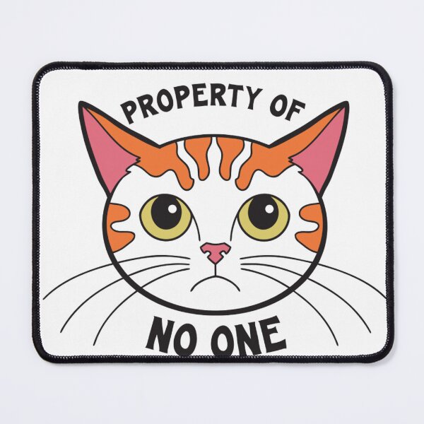 Item preview, Property of No One Cat T-Shirt | Funny Black Cat Graphic Tee | Independent Cat Lover Gift designed and sold by Charonde.