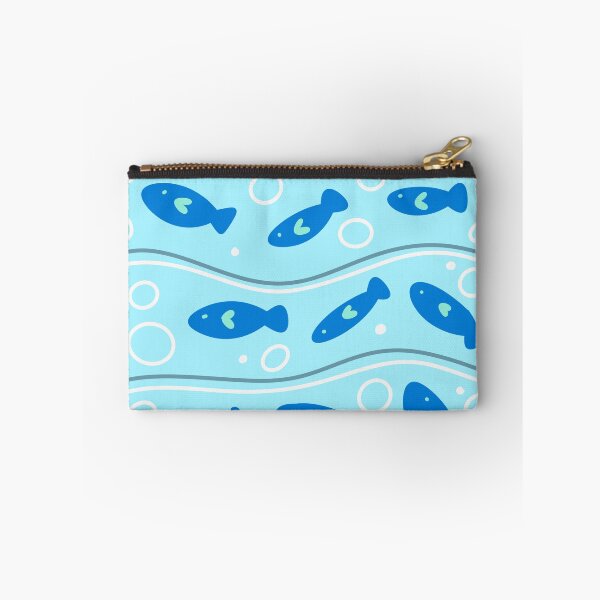 Item preview, Hand drawn blue fish pattern designed and sold by BigfeetLittlepaws.