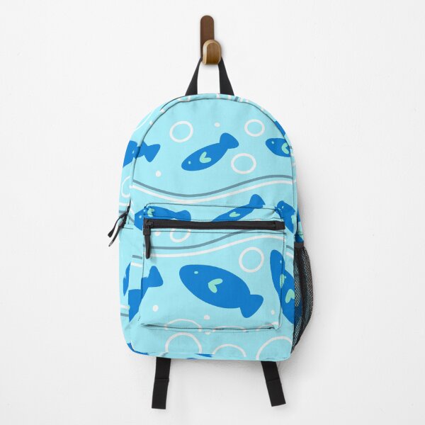 Item preview, Hand drawn blue fish pattern designed and sold by BritishDelights.