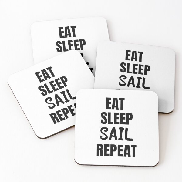 Item preview, Eat Sleep Sail Repeat (Black) designed and sold by ShipCrewNation.
