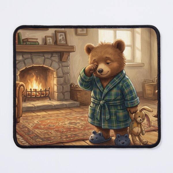 Item preview, Cute Sleepy Baby Bear Cub and Bunny Storybook Illustration designed and sold by Englandbear.