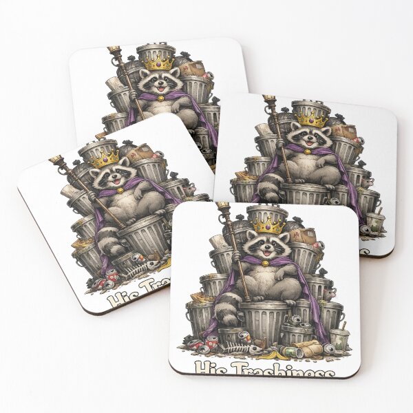 Item preview, His Trashiness Funny Raccoon Trash King, Cute Dumpster Panda Meme, Raccoon Lover Gift, Funny Animal Humor Sticker T-Shirt designed and sold by Maravillio.