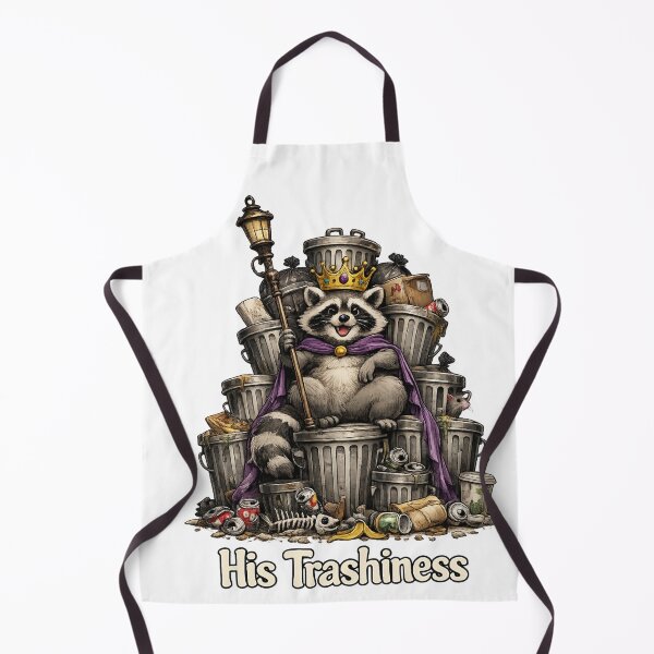 Item preview, His Trashiness Funny Raccoon Trash King, Cute Dumpster Panda Meme, Raccoon Lover Gift, Funny Animal Humor Sticker T-Shirt designed and sold by Maravillio.