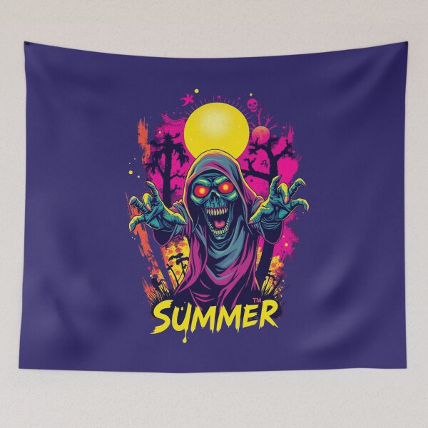 Item preview, Endless Summer Zombie Ghoul Neon Art designed and sold by ERODED SELF.