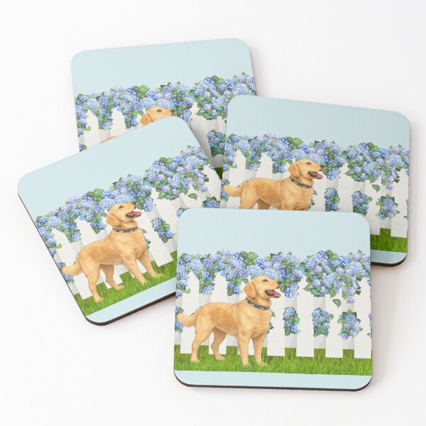 Item preview, Nantucket Picket Fence Golden Lab Mix designed and sold by Coastal Joy.