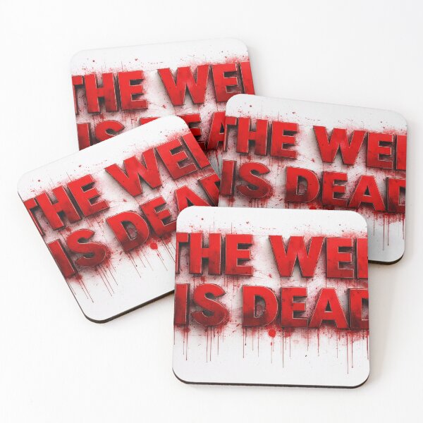 Item preview, THE WEB IS DEAD – Red 3D lettering with dripping effect designed and sold by Halbeskilo.