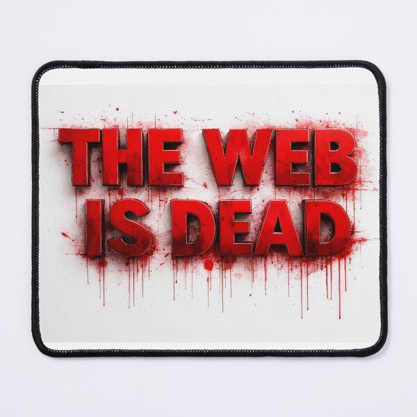 Item preview, THE WEB IS DEAD – Red 3D lettering with dripping effect designed and sold by Halbeskilo.