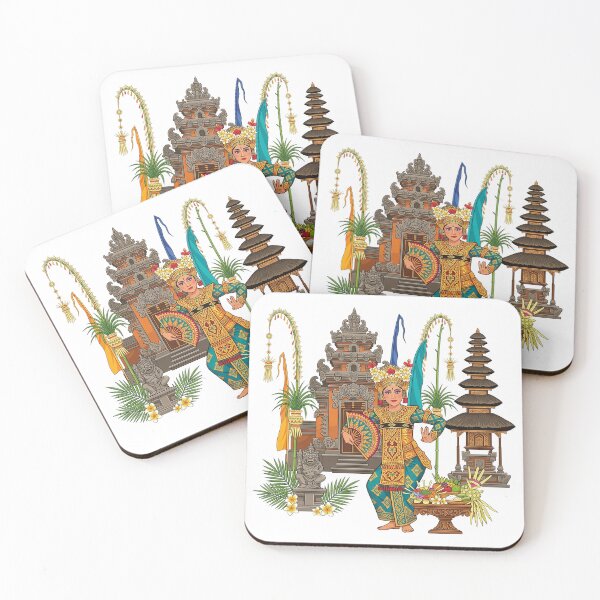 Item preview, Balinese Temple Dancer – Sacred Fan Dance Heritage Art designed and sold by cannsuh.
