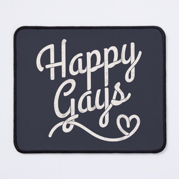 Item preview, Cute Happy Gays Cursive Script Art Heart White designed and sold by TackyTime.