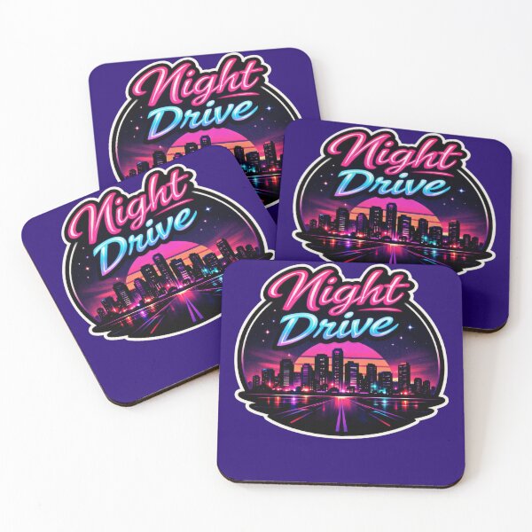 Item preview, Night Drive - Synthwave Neon City designed and sold by Navarro-Vintage.