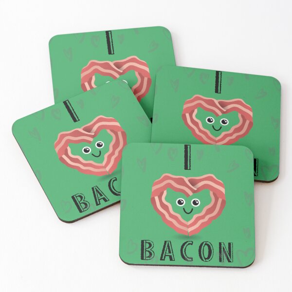 Item preview, I LOVE BACON designed and sold by CarnivoreGifts.