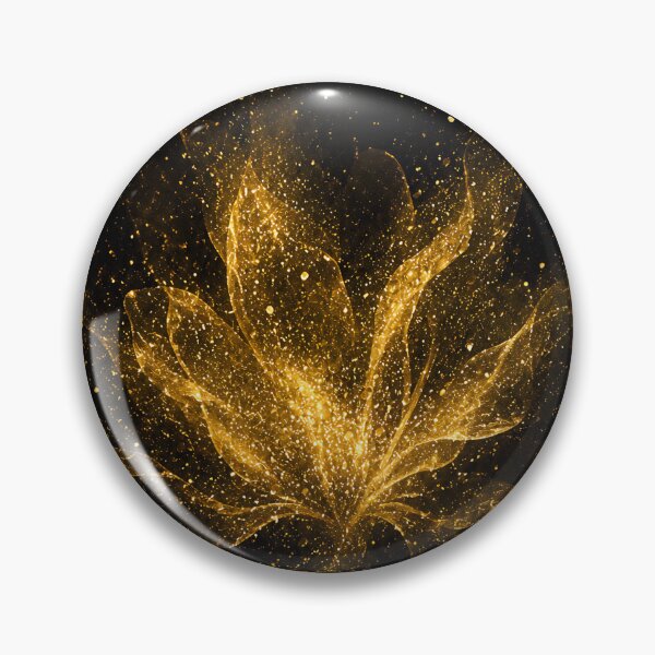 Item preview, Golden Bloom No. 004 – Black and Gold Abstract Flower designed and sold by bauschberts.