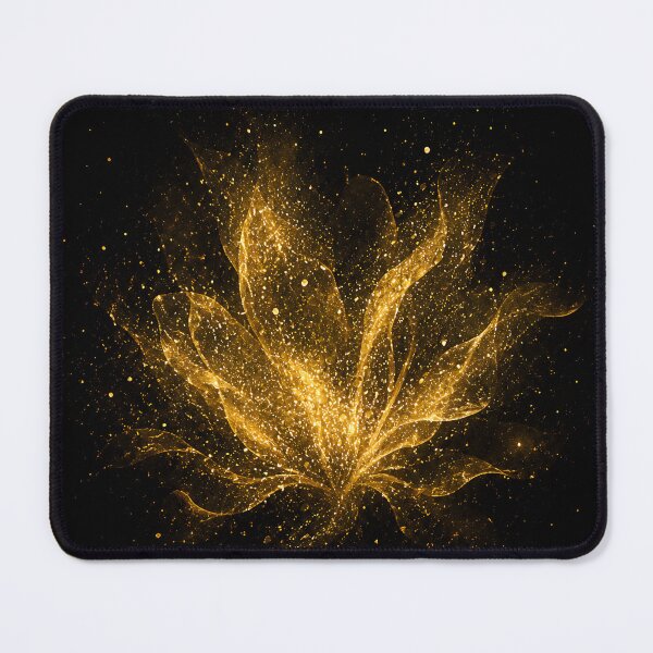 Item preview, Golden Bloom No. 004 – Black and Gold Abstract Flower designed and sold by bauschberts.