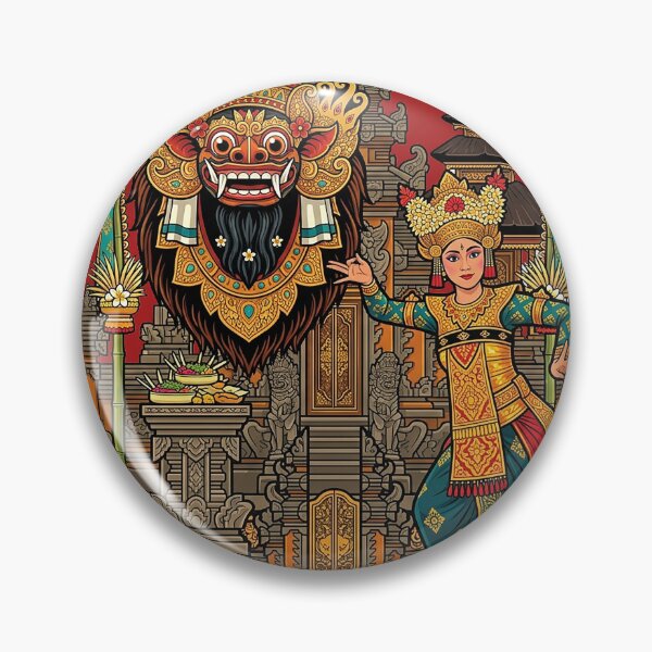 Item preview, Barong Temple Guardian – Sacred Balinese Dance Heritage Art designed and sold by cannsuh.