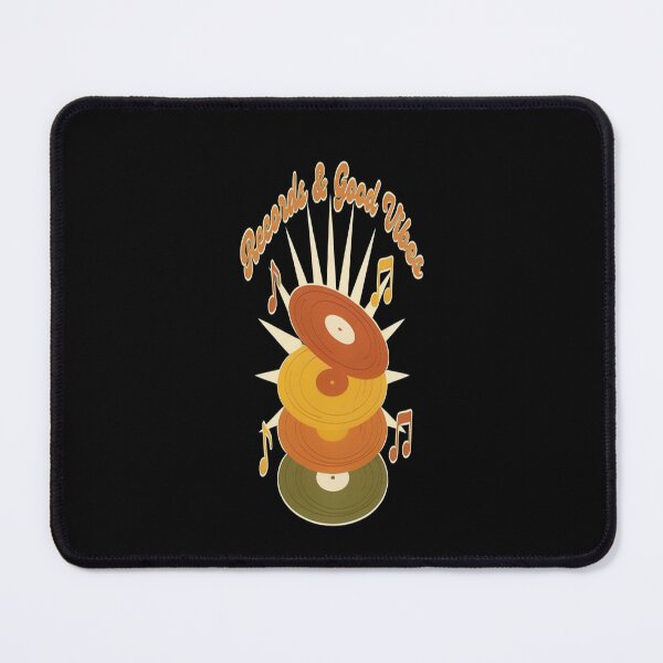 Item preview, Records & Good Vibes – Retro 70s Vinyl Stack Design designed and sold by Midnight Veil Designs.
