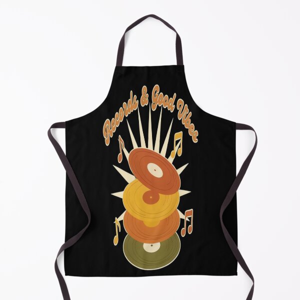 Item preview, Records & Good Vibes – Retro 70s Vinyl Stack Design designed and sold by Midnight Veil Designs.