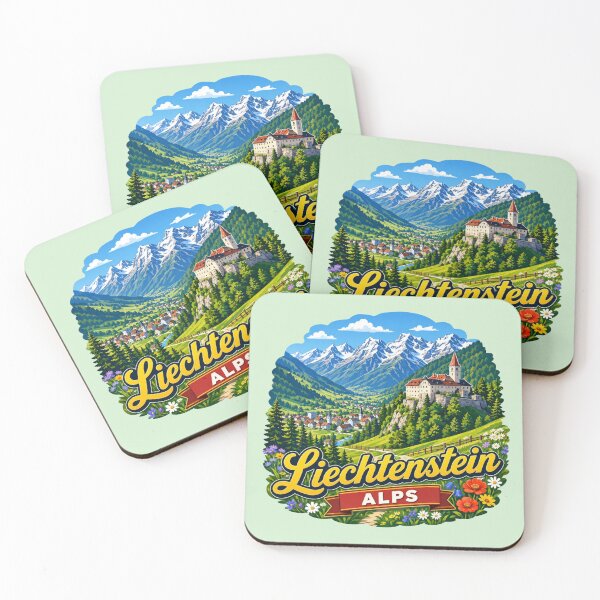 Item preview, Liechtenstein Alps - Vaduz Castle & Alpine Valley designed and sold by Myra365Art.