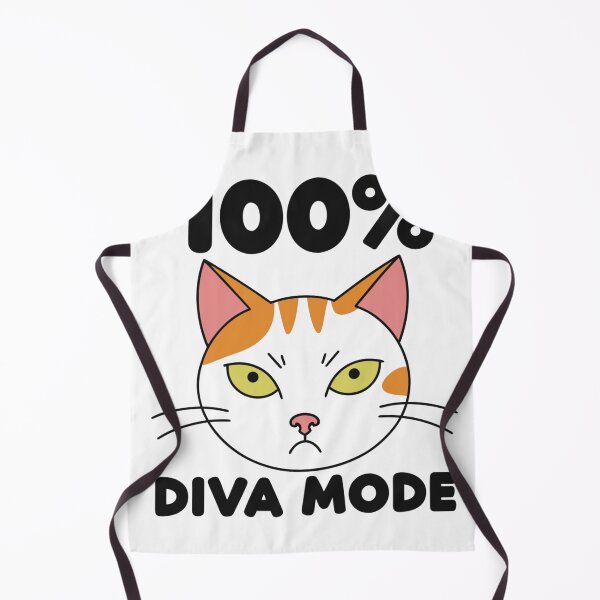 Item preview, 100% Diva Mode Cat T-Shirt | Funny Black Cat Graphic Tee | Sassy Cat Lover Gift for Women designed and sold by Charonde.