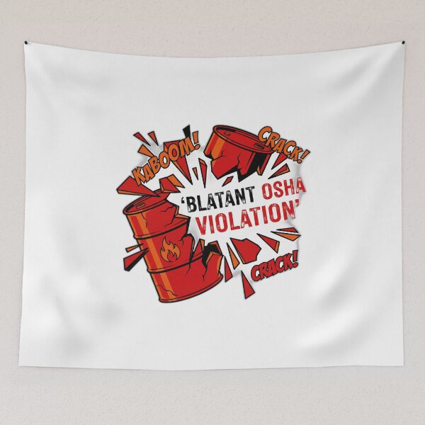 Item preview, OSHA Violation Red Barrel Retro Gaming Funny designed and sold by ryanguas.
